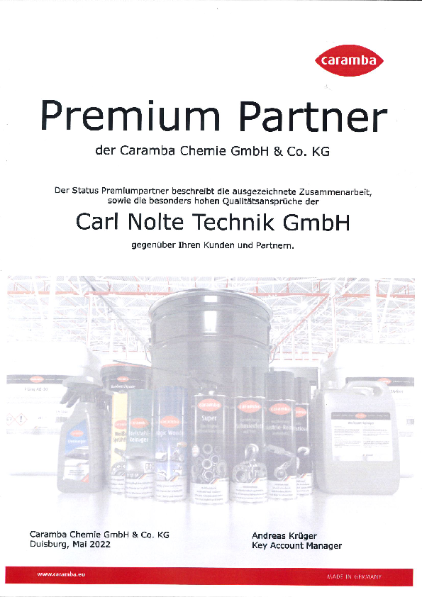Zertifikat Premium Partner Caramba